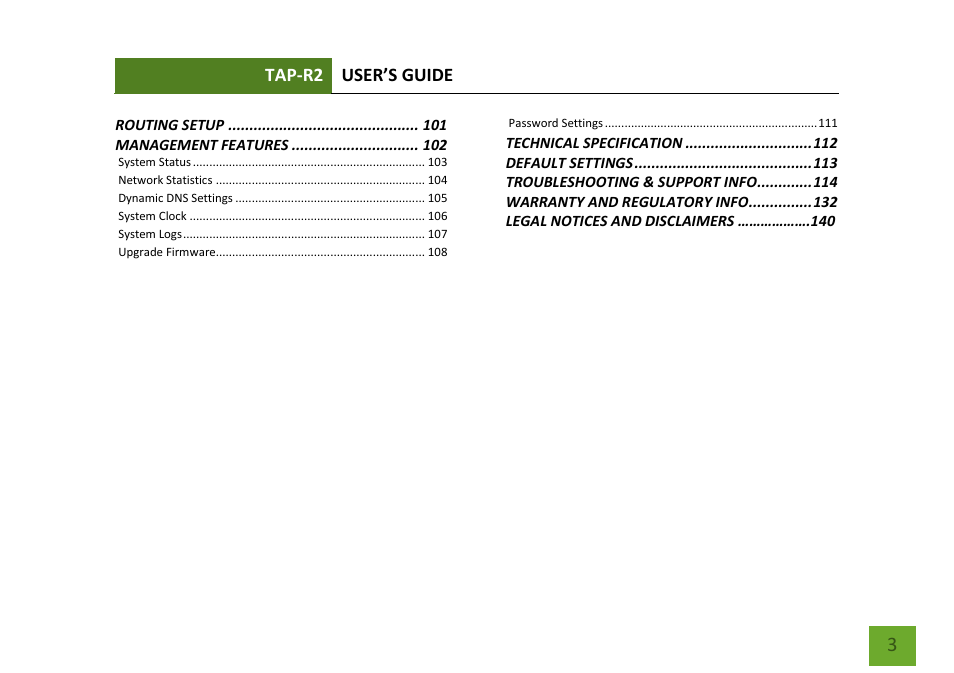Amped Wireless TAP-R2 - High Power Touch Screen AC750 Wi-Fi Router User Manual | Page 4 / 149