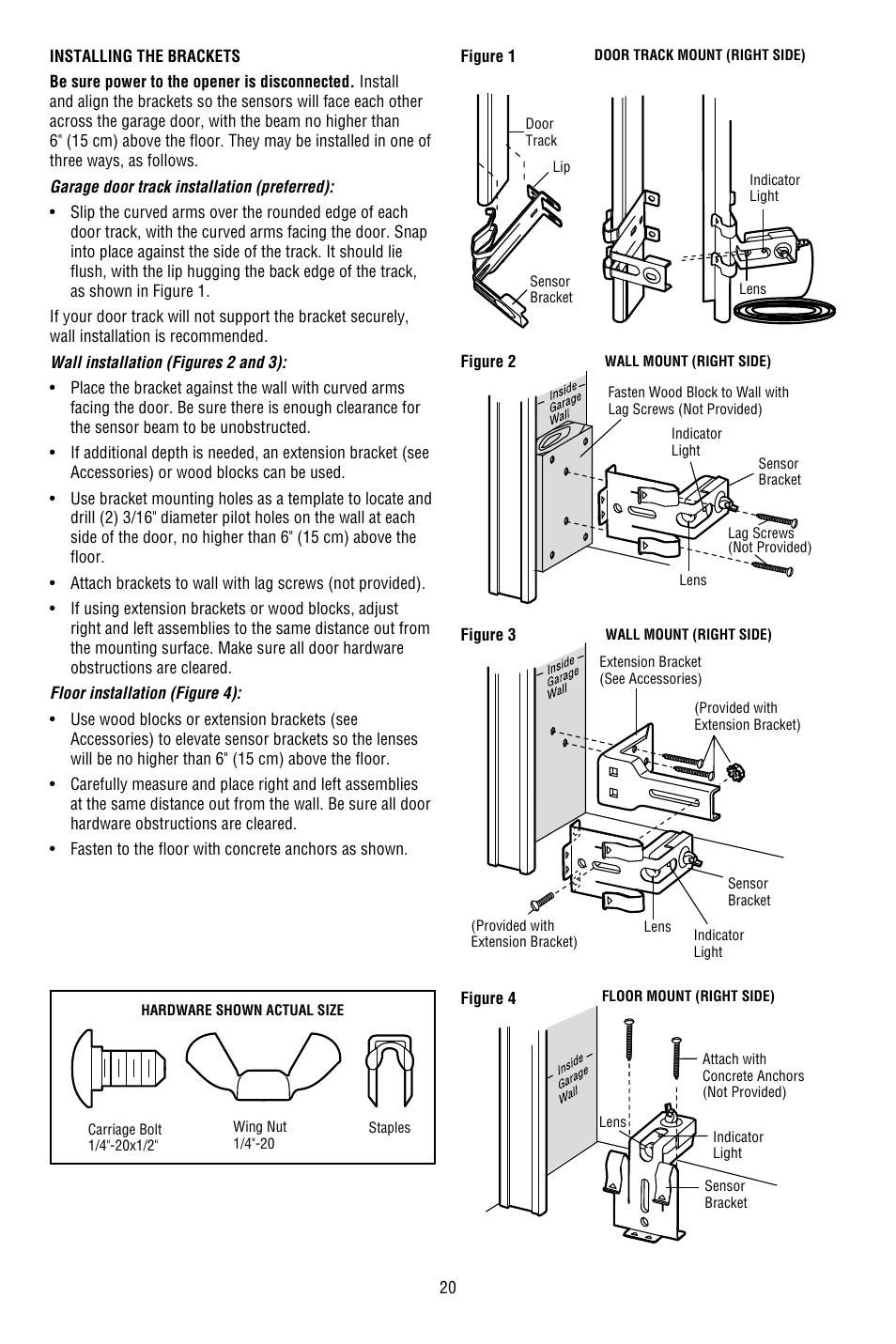 Install the protector system | Chamberlain WHISPER DRIVE WD822KD User Manual | Page 20 / 40