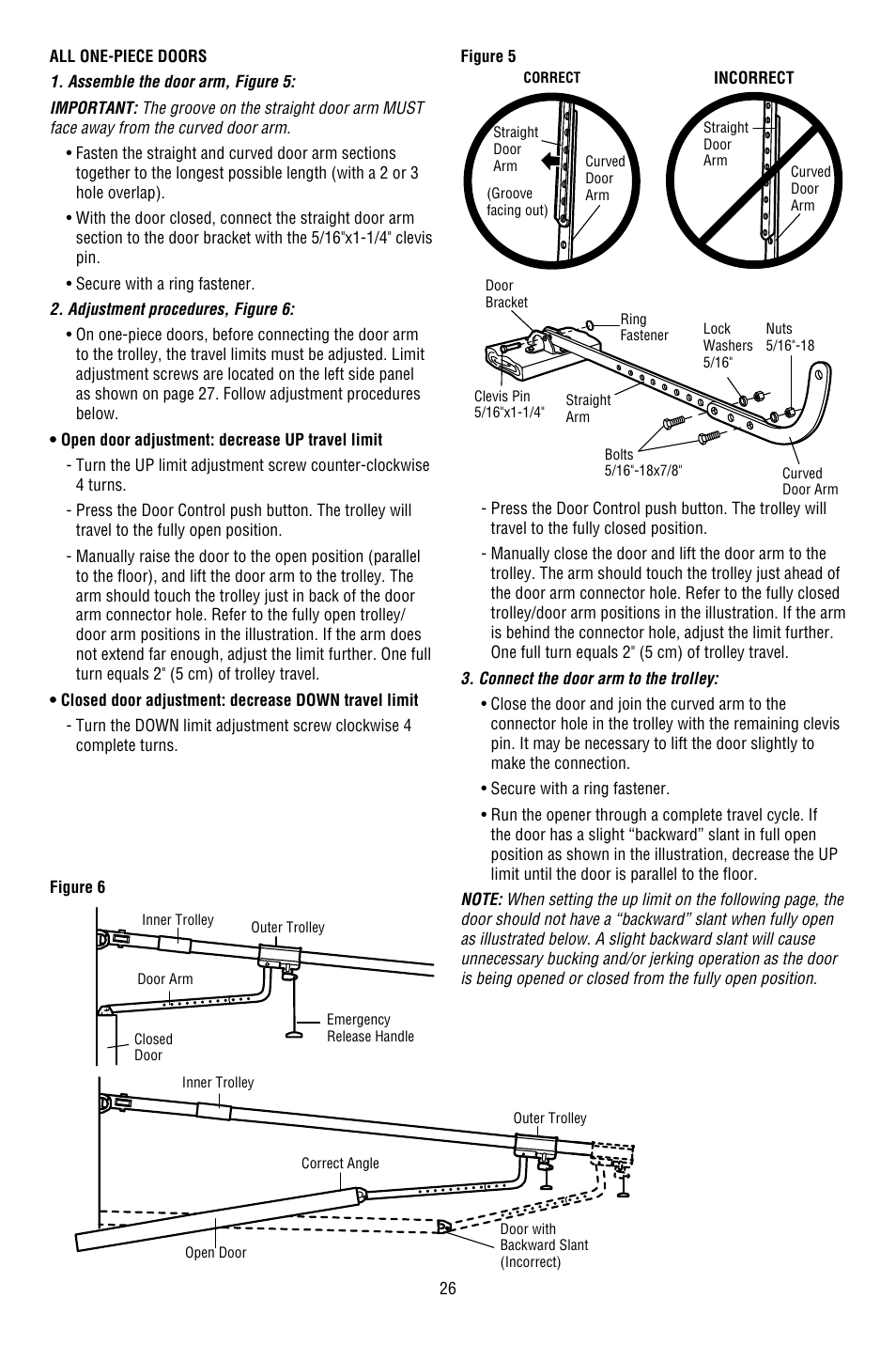 All one-piece doors | Chamberlain WHISPER DRIVE WD822KD User Manual | Page 26 / 40