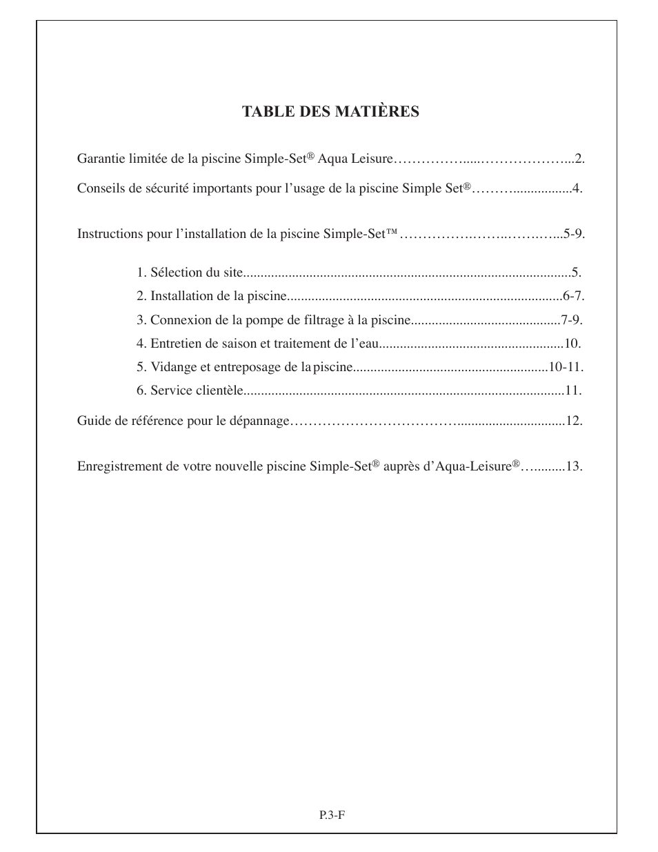 Aqua Leisure Simple-Set Pool User Manual | Page 17 / 42