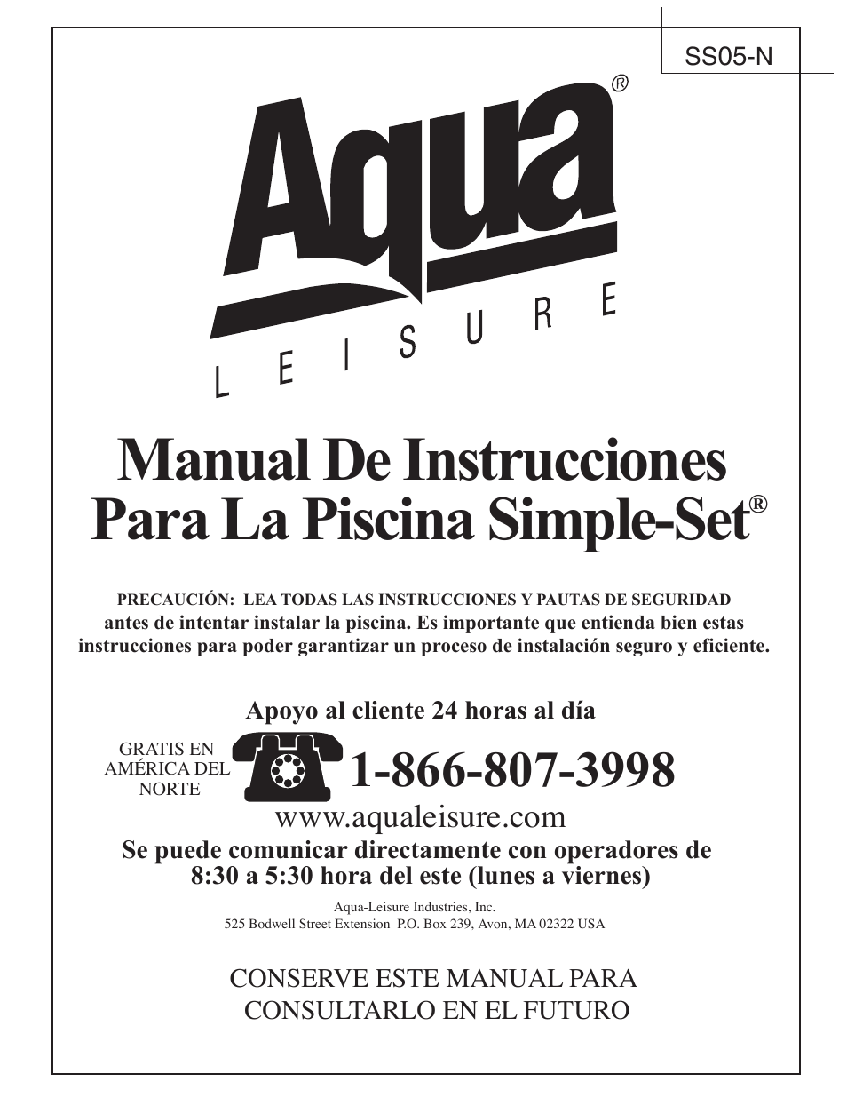 Spanish, Manual de instrucciones para la piscina simple-set | Aqua Leisure Simple-Set Pool User Manual | Page 29 / 42