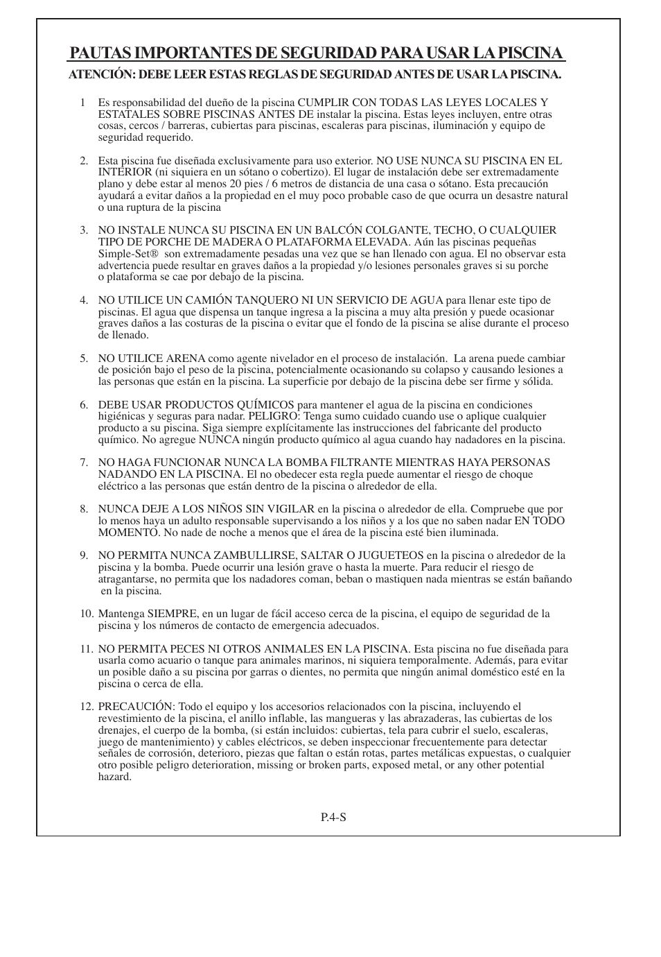Aqua Leisure Simple-Set Pool User Manual | Page 32 / 42