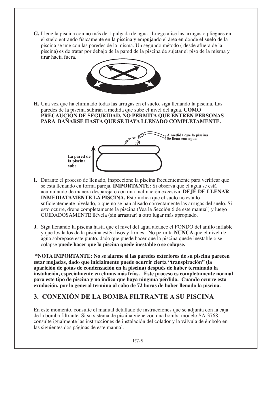 Conexión de la bomba filtrante a su piscina | Aqua Leisure Simple-Set Pool User Manual | Page 35 / 42