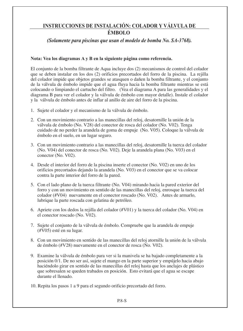 Aqua Leisure Simple-Set Pool User Manual | Page 36 / 42