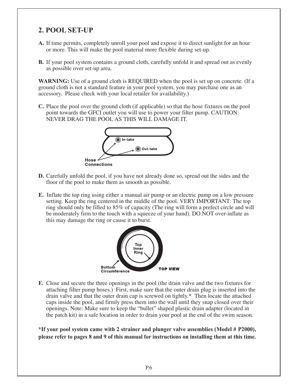 Pool set-up | Aqua Leisure Simple-Set Pool User Manual | Page 6 / 42