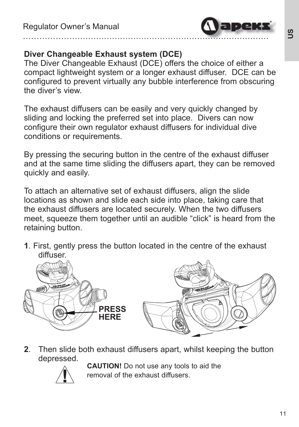 Aqua Lung Apeks Regulator User Manual | Page 11 / 47