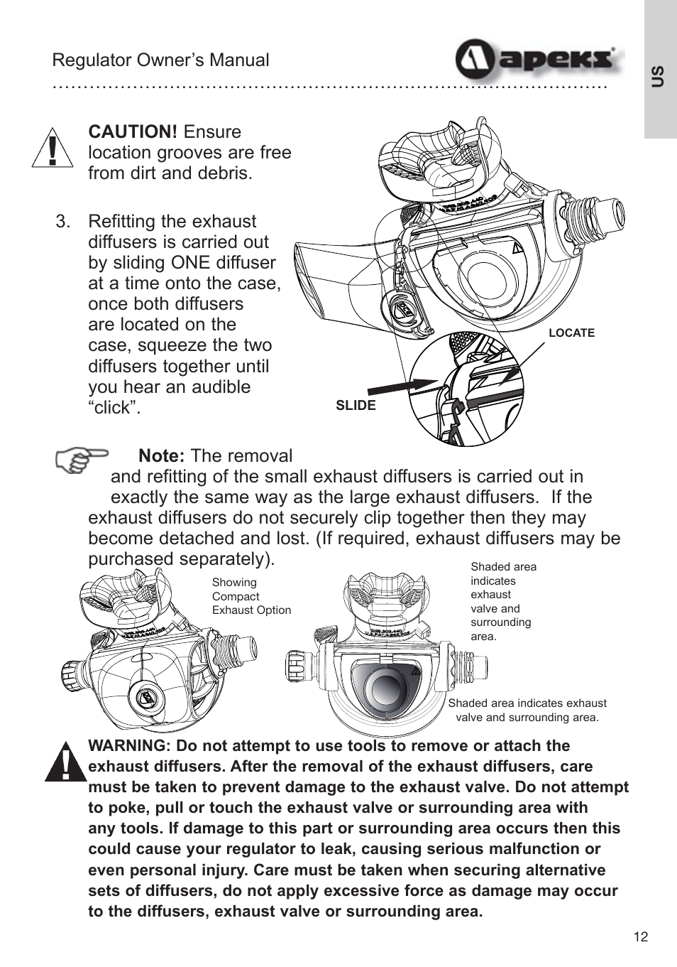 Aqua Lung Apeks Regulator User Manual | Page 12 / 47