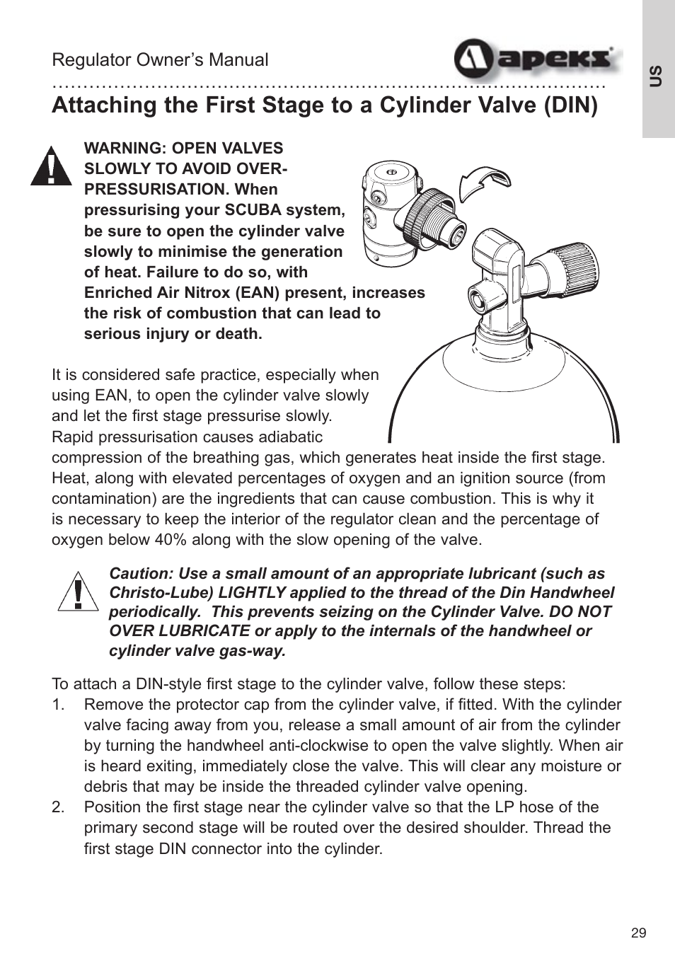 Aqua Lung Apeks Regulator User Manual | Page 29 / 47