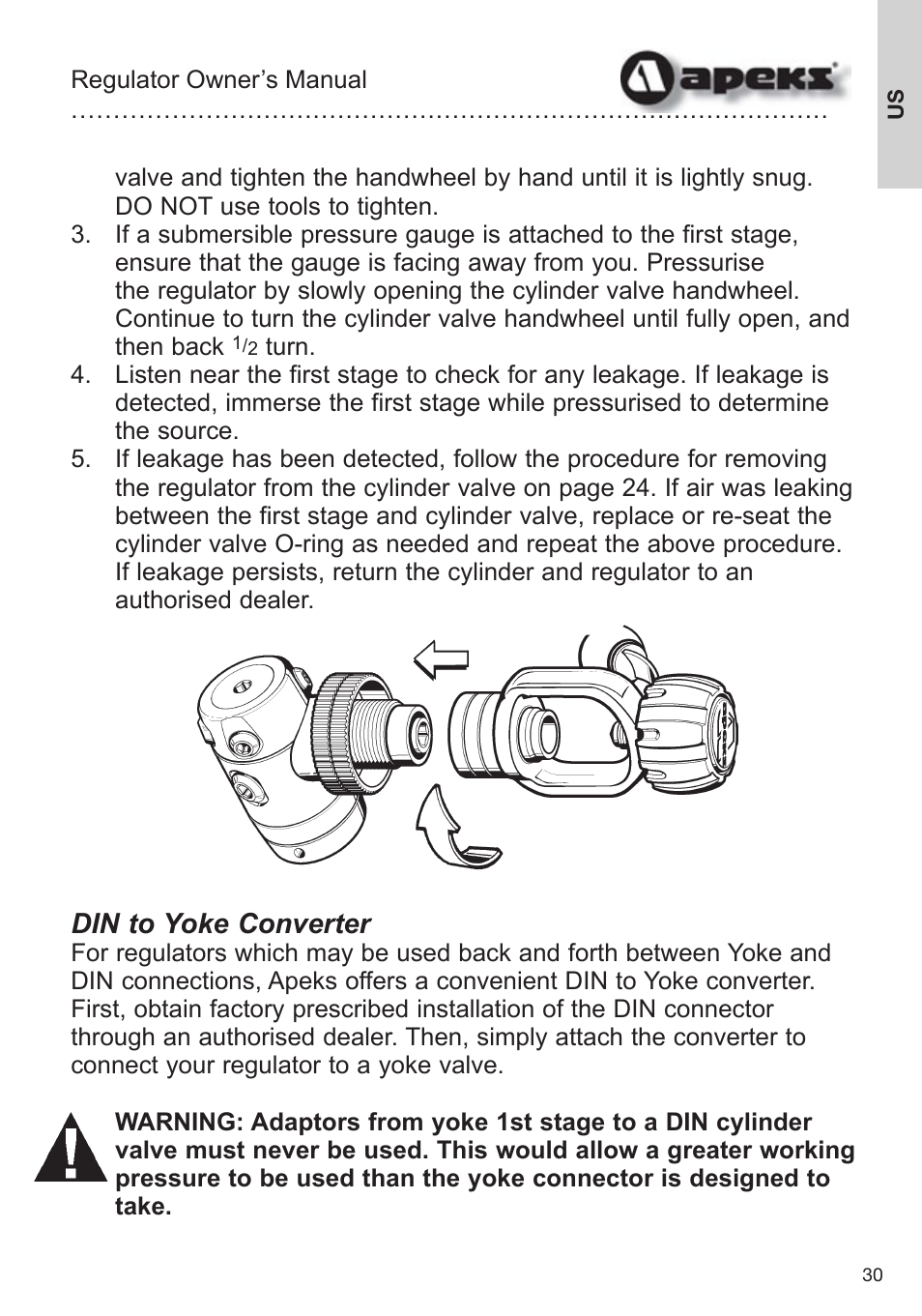 Aqua Lung Apeks Regulator User Manual | Page 30 / 47