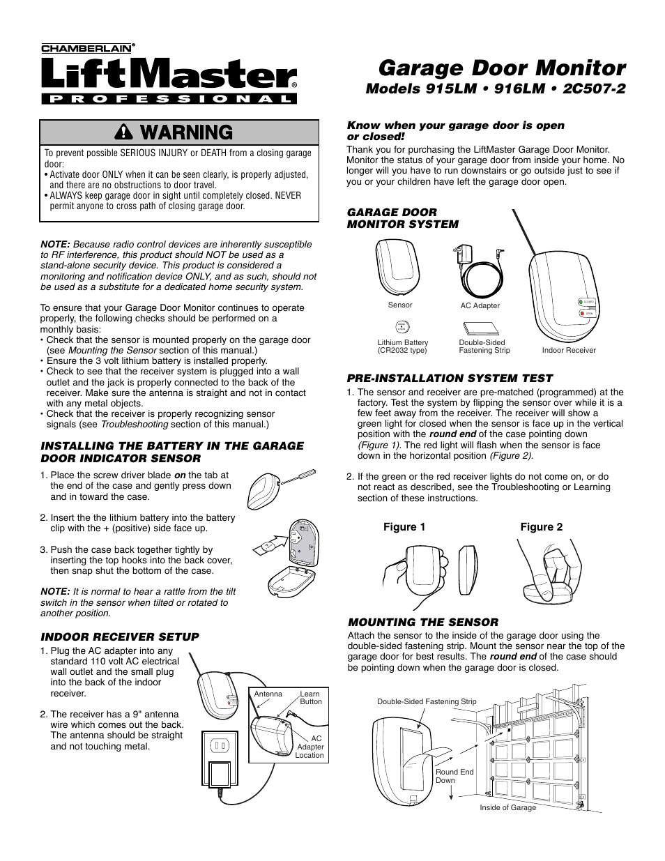 Chamberlain 915LM User Manual | 4 pages