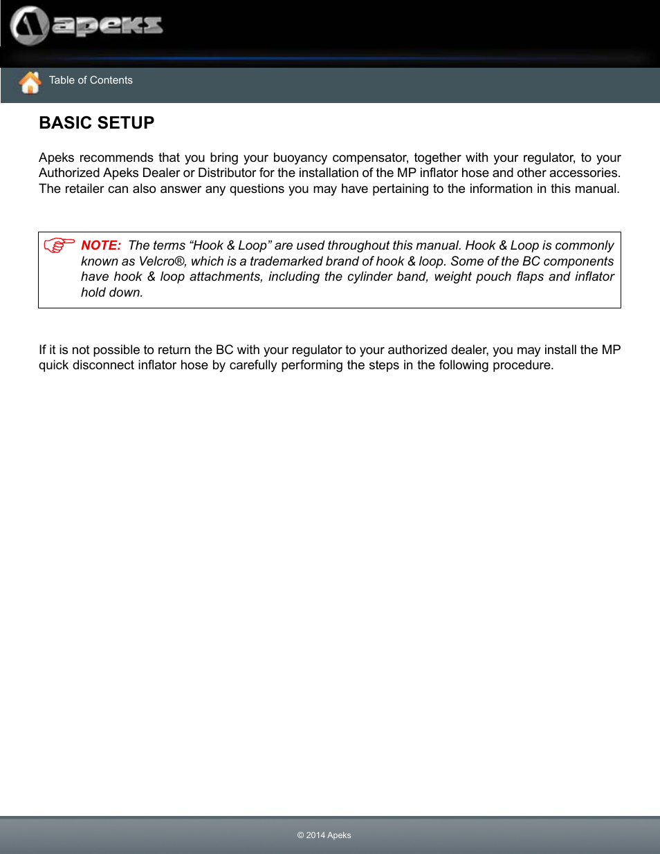 Basic setup | Aqua Lung Black Ice BC User Manual | Page 12 / 37