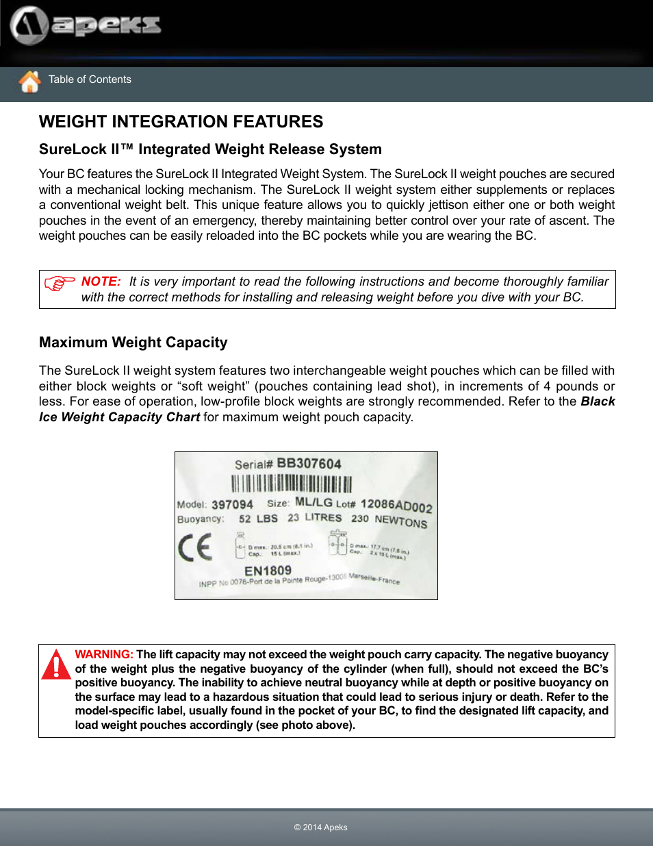 Weight integration features | Aqua Lung Black Ice BC User Manual | Page 23 / 37