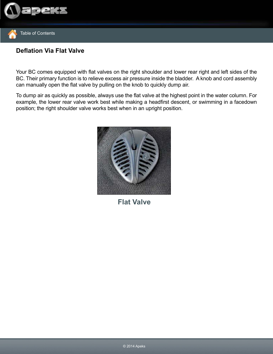 Deflation via flat valve, Flat valve | Aqua Lung Black Ice BC User Manual | Page 32 / 37