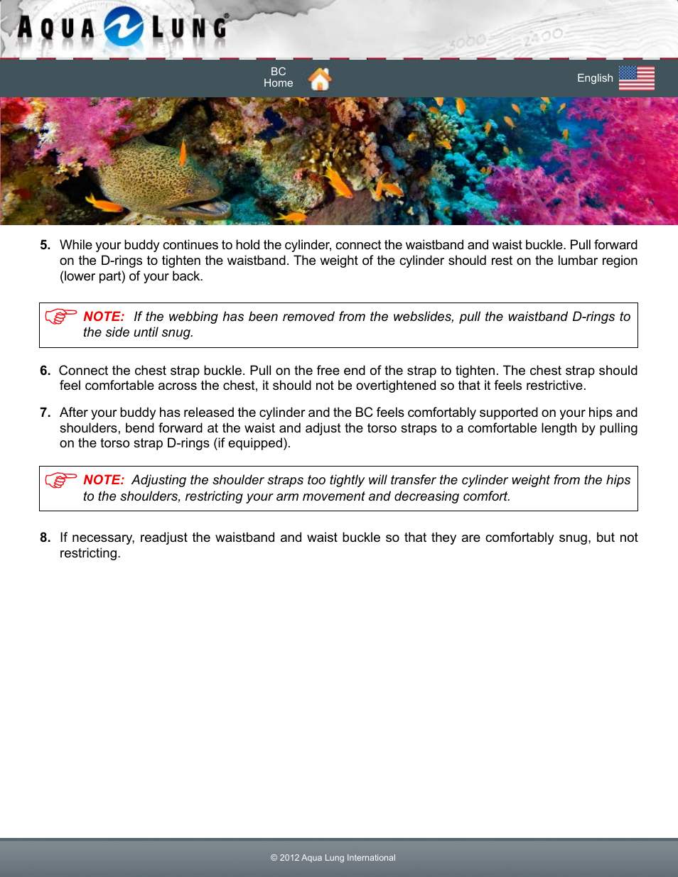 Aqua Lung Dimension i3 / Lotus i3 BC User Manual | Page 19 / 41
