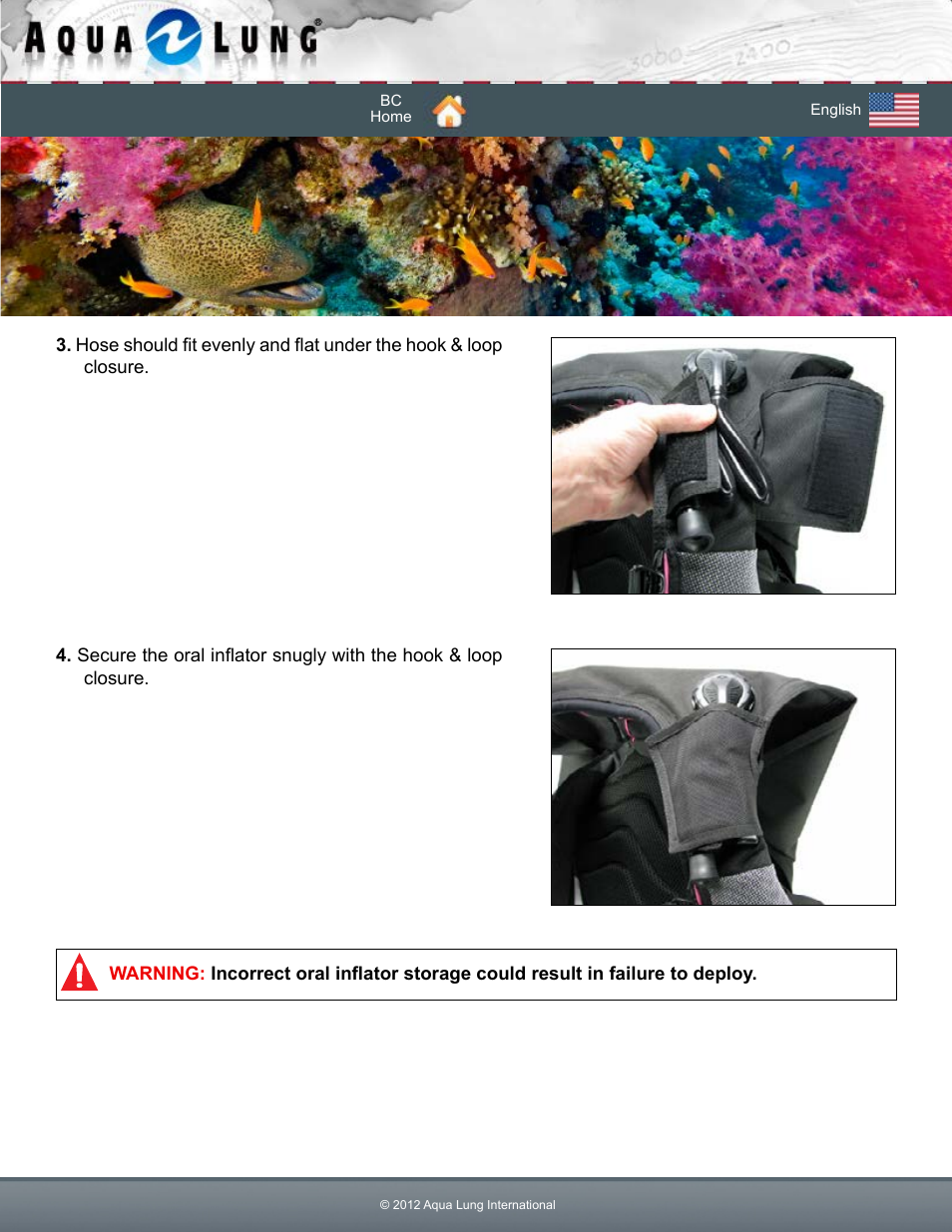 Aqua Lung Dimension i3 / Lotus i3 BC User Manual | Page 32 / 41