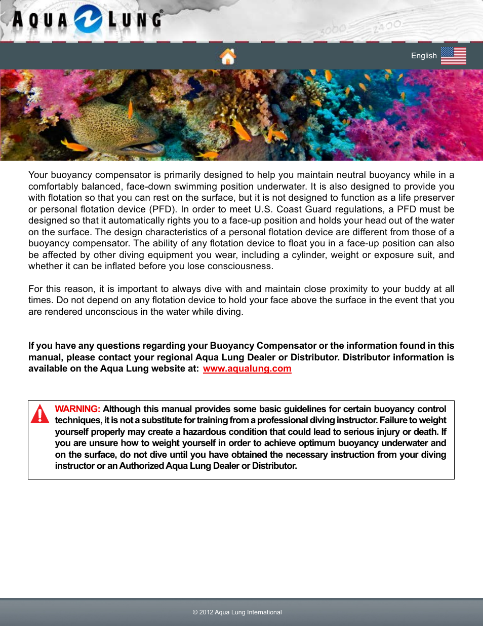 Aqua Lung Pearl BC User Manual | Page 5 / 34