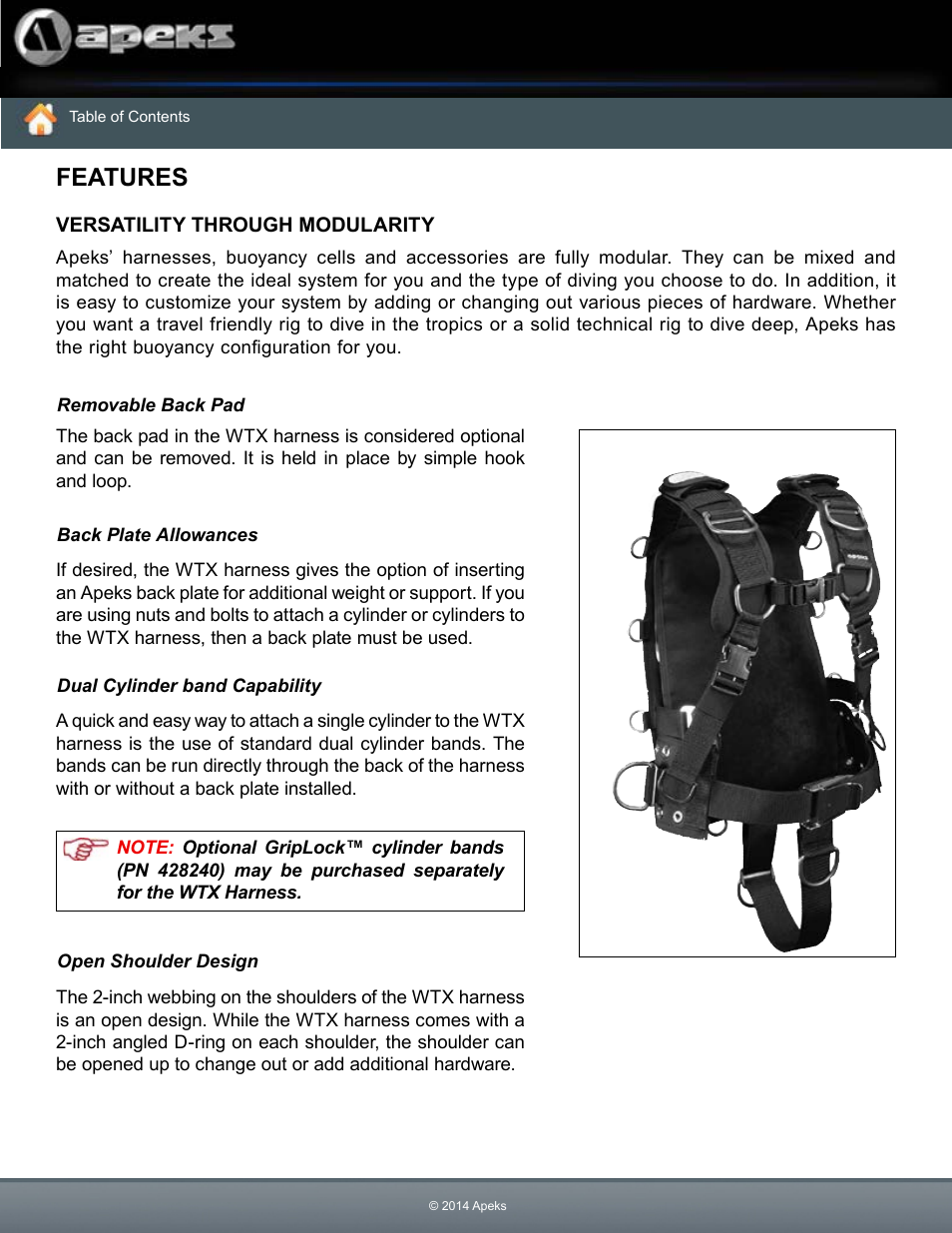 Features | Aqua Lung WTX Buoyancy System User Manual | Page 10 / 42