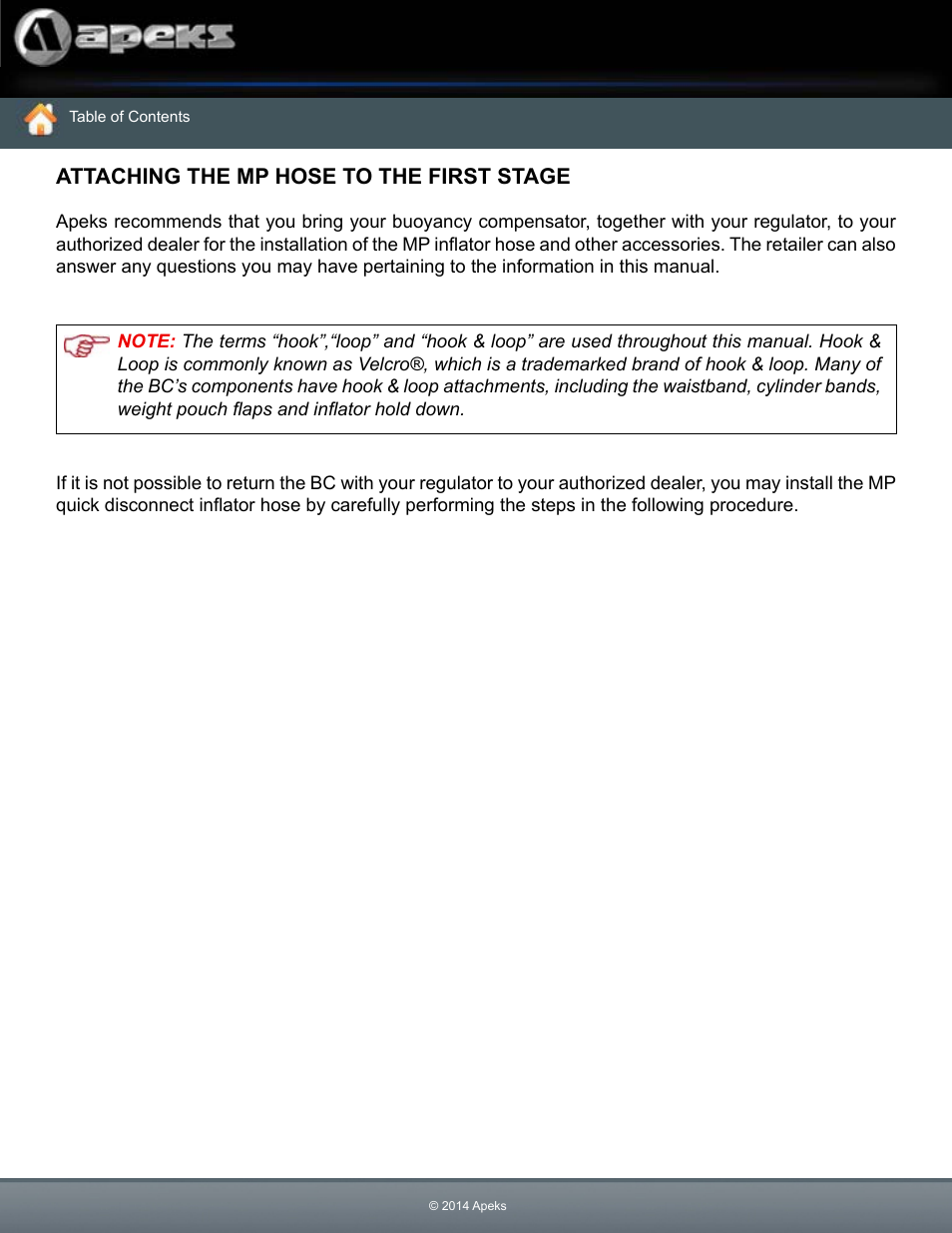 Attaching the mp hose to the first stage | Aqua Lung WTX Buoyancy System User Manual | Page 35 / 42