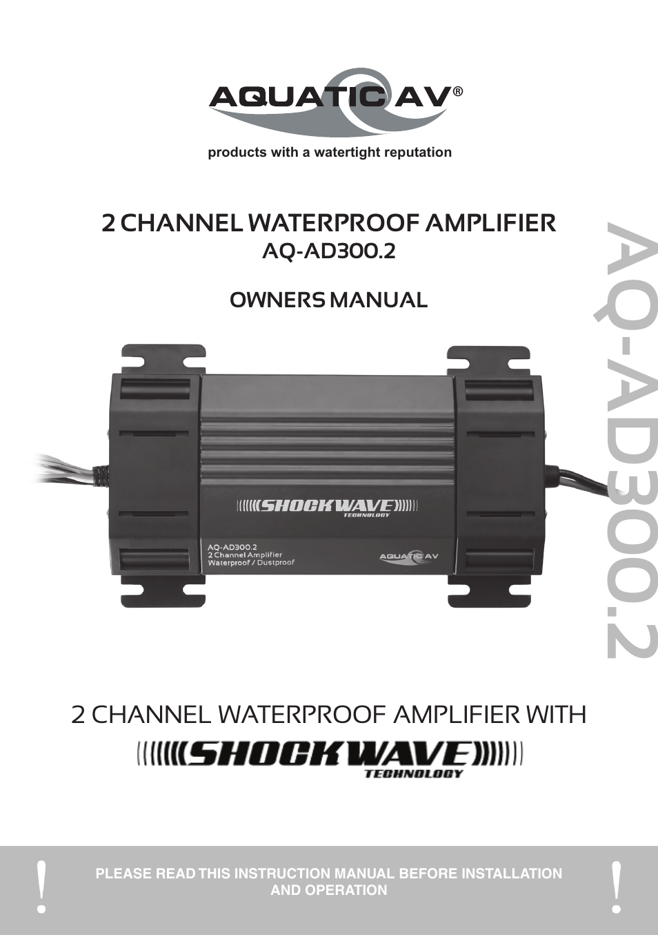 Aquatic AV AQ-AD300.2 User Manual | 18 pages