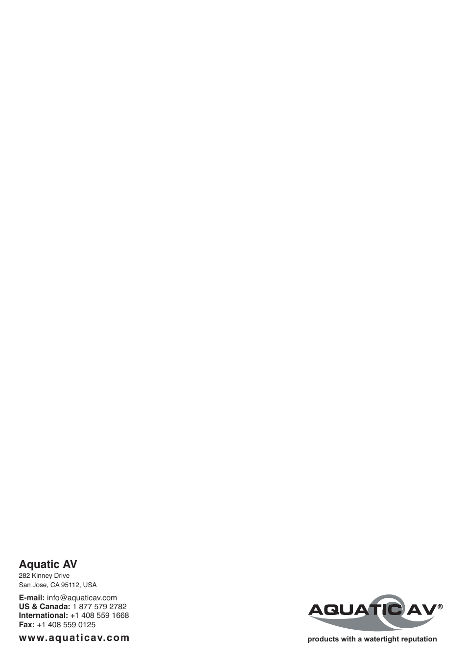 Aquatic av | Aquatic AV AQ-DM-3B User Manual | Page 8 / 8