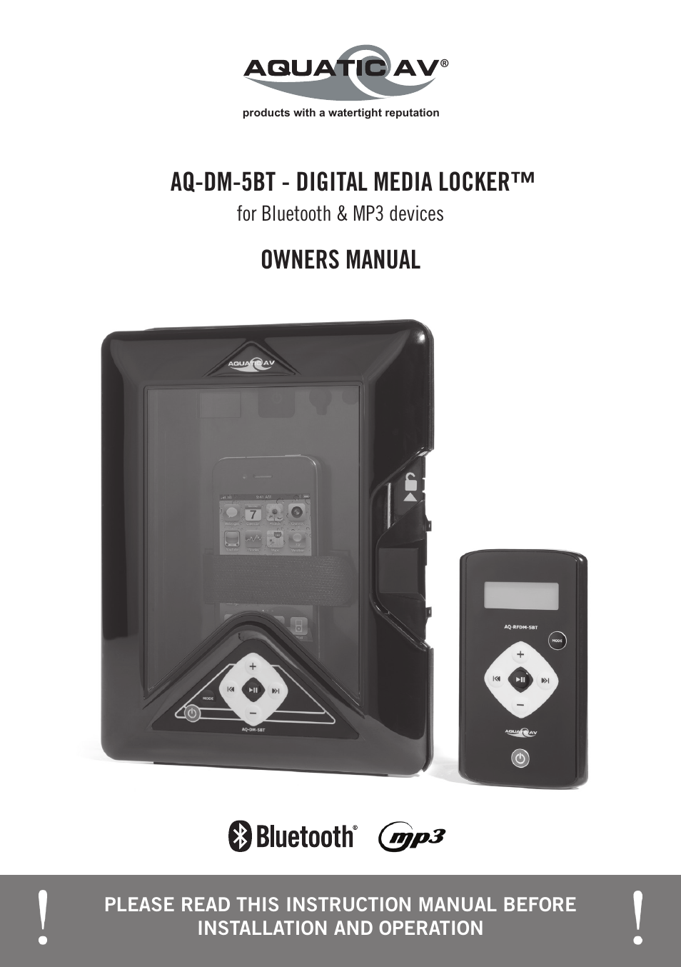Aquatic AV AQ-DM-5BT User Manual | 12 pages