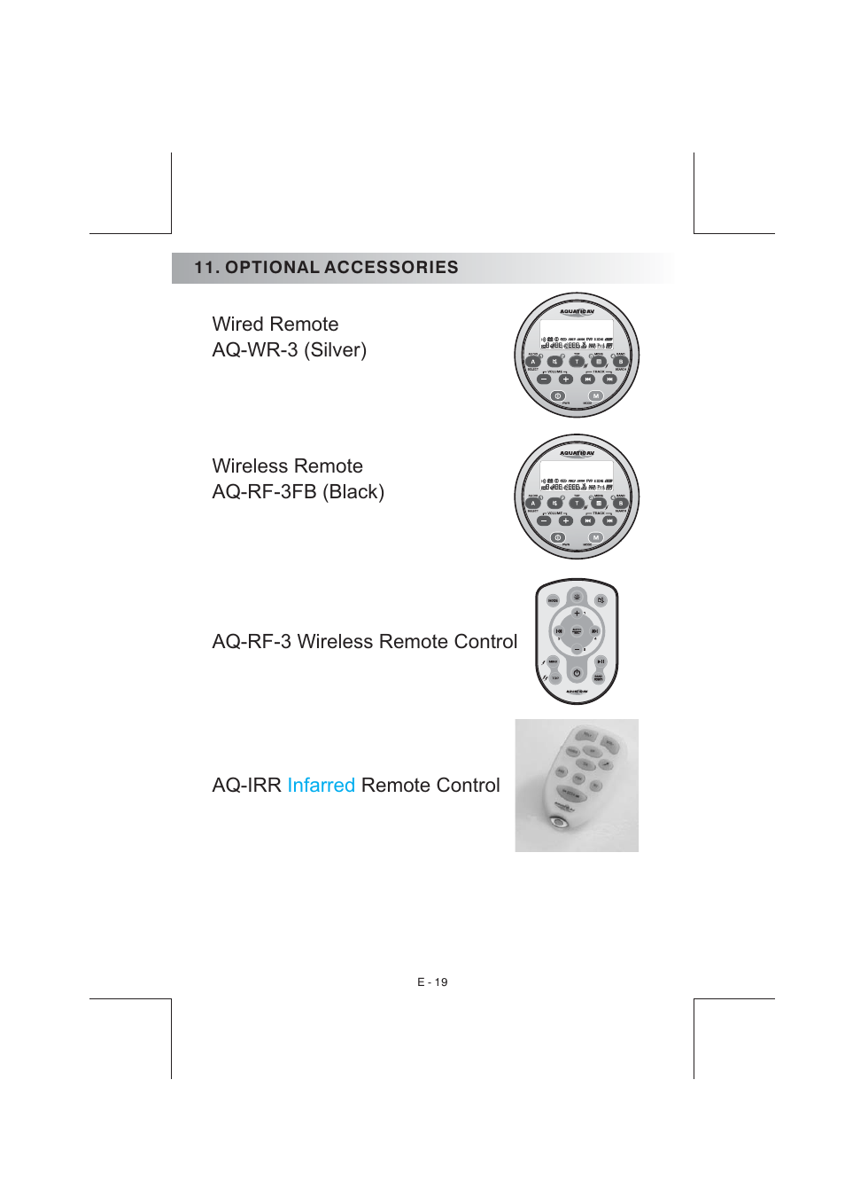 Aquatic AV AQ-IP-3B User Manual | Page 20 / 22