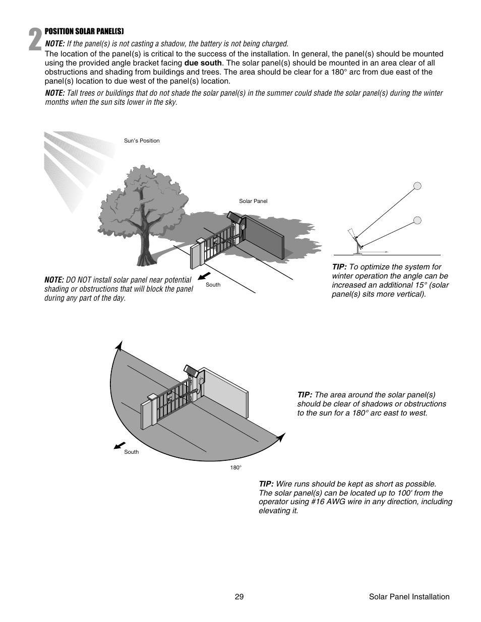 Position solar panel(s) | Chamberlain LA412 User Manual | Page 29 / 48