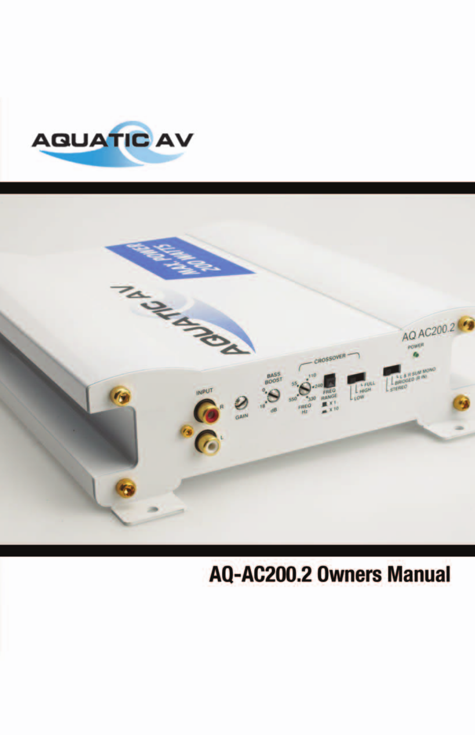 Aquatic AV AQ-AC200-2 User Manual | 16 pages