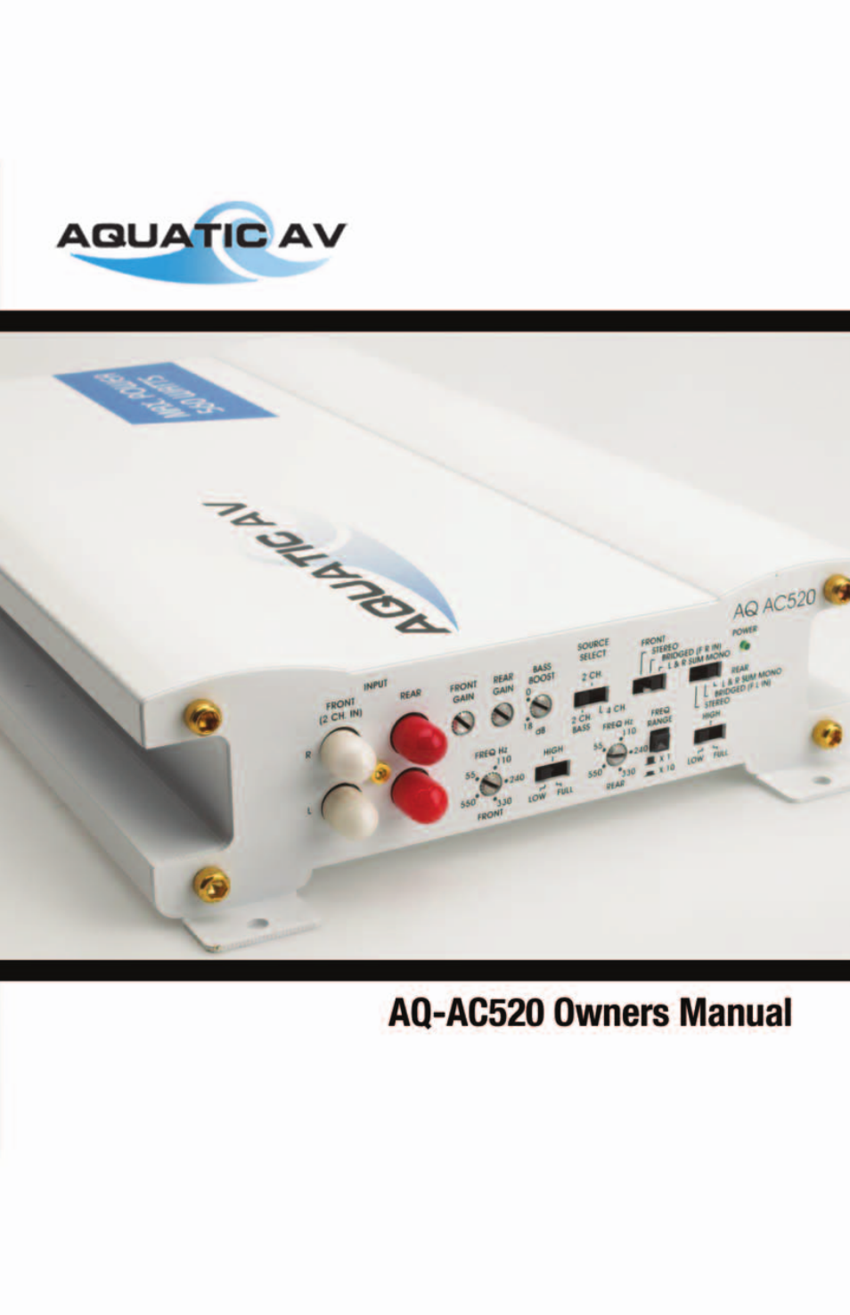 Aquatic AV AQ-AC520 User Manual | 16 pages