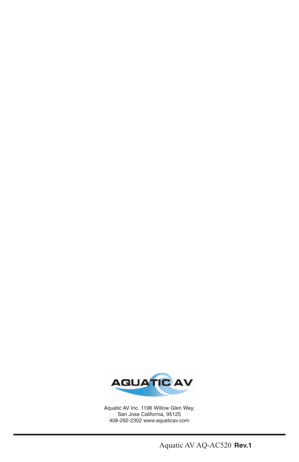 Aquatic av aq-ac520 | Aquatic AV AQ-AC520 User Manual | Page 16 / 16