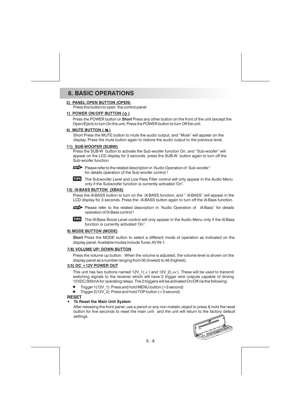 Basic operations | Aquatic AV AQ-CD-3 User Manual | Page 8 / 25