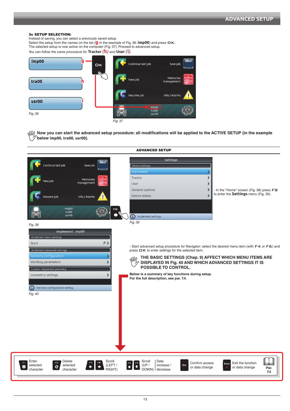 Advanced setup | ARAG Navigator LT User Manual | Page 13 / 68