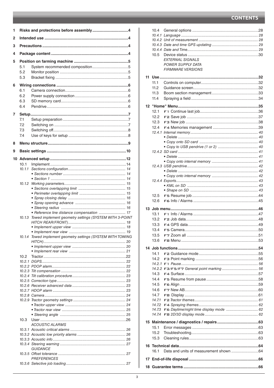 ARAG Navigator LT User Manual | Page 3 / 68