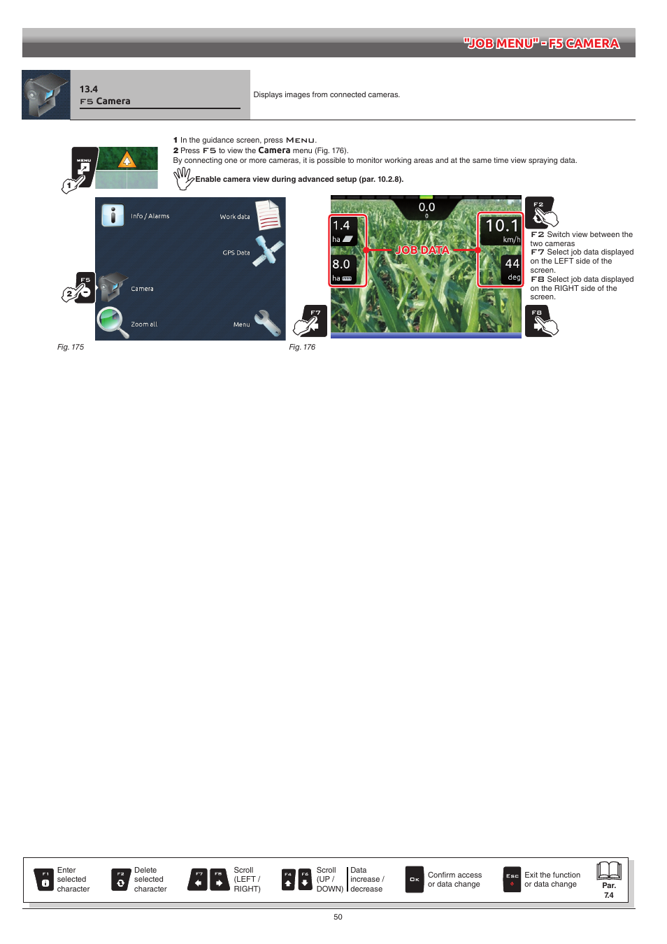 4 f5 camera, Camera | ARAG Navigator LT User Manual | Page 50 / 68