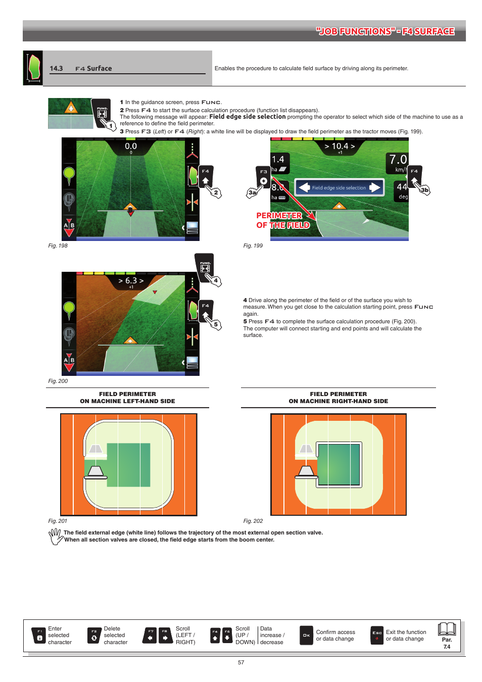 3 f4 surface, Surface | ARAG Navigator LT User Manual | Page 57 / 68