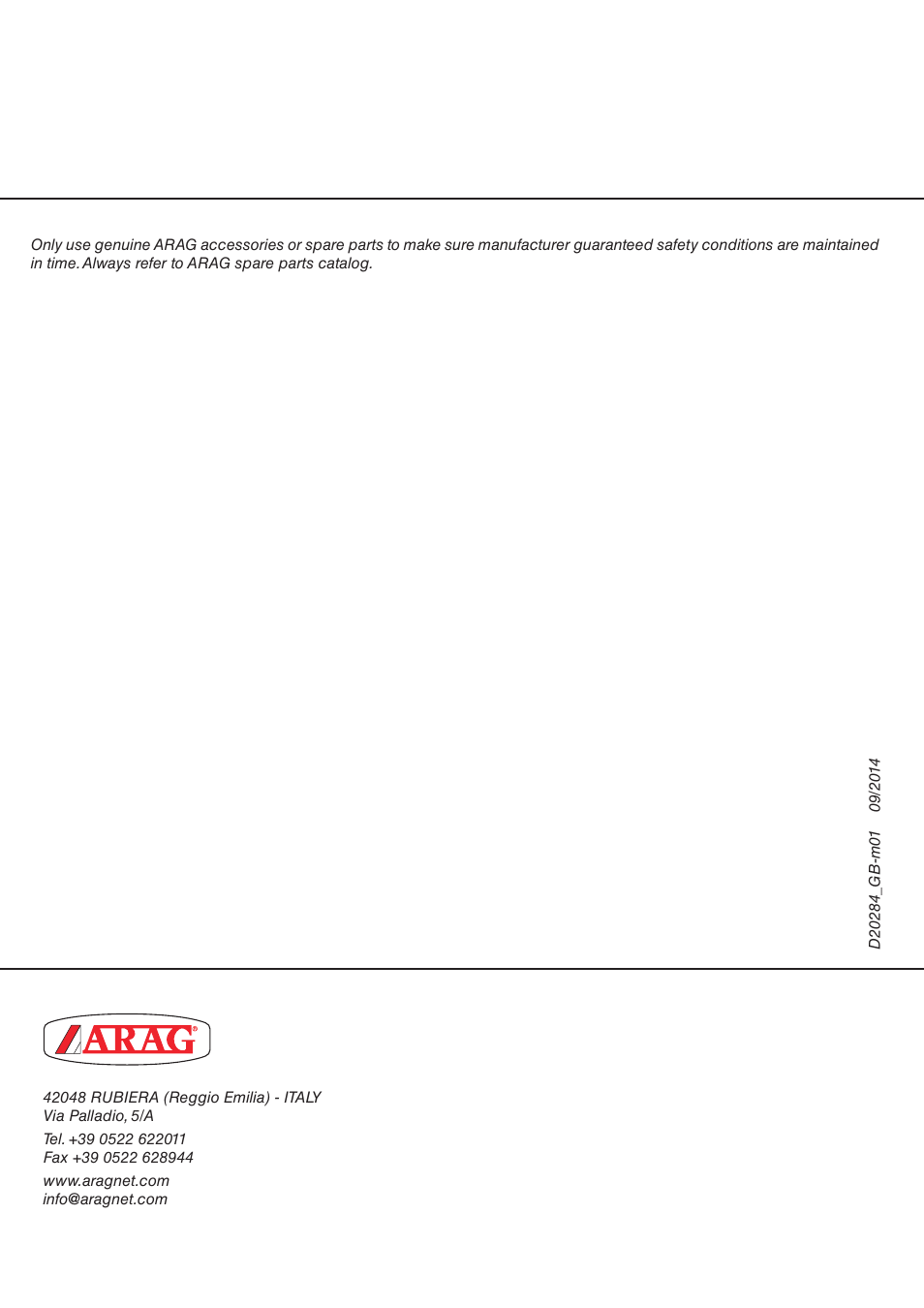 ARAG Navigator LT User Manual | Page 68 / 68