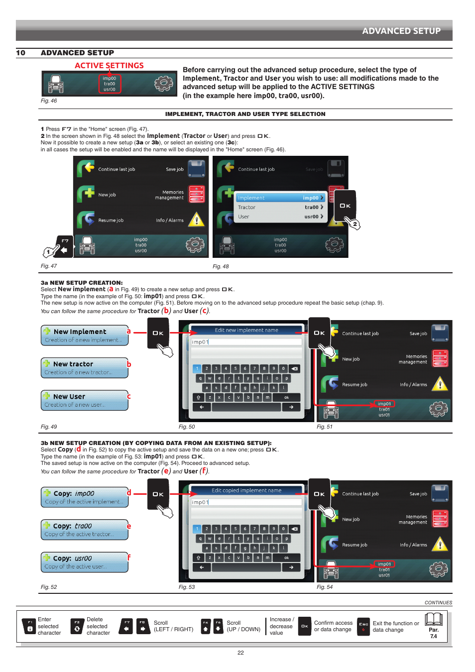 10 advanced setup, Chap. 10, Advanced setup | ARAG Bravo 400S Seletron User Manual | Page 22 / 120