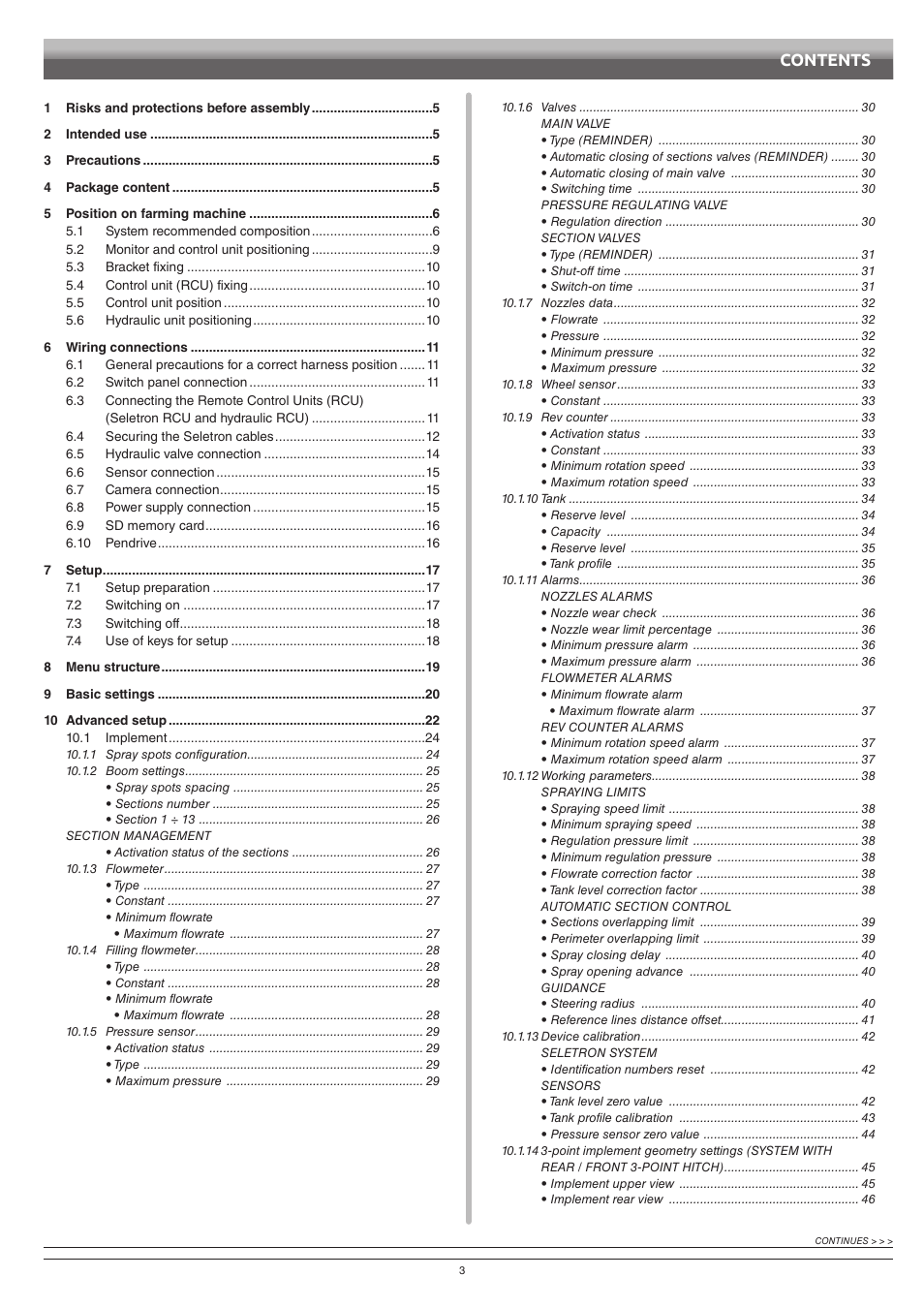 ARAG Bravo 400S Seletron User Manual | Page 3 / 120