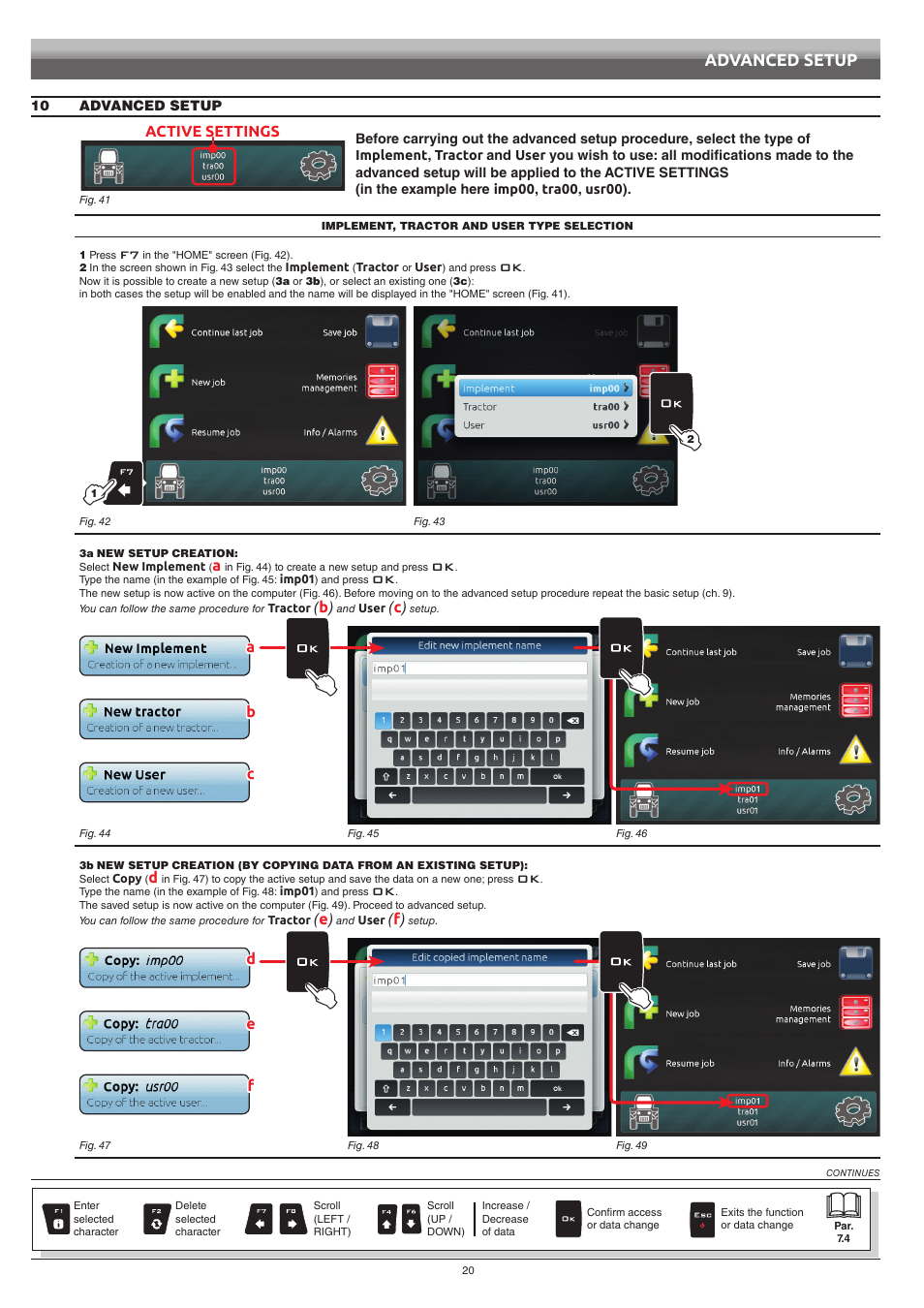 10 advanced setup, Ch. 10, Advanced setup | ARAG Bravo 400S Crop sprayer User Manual | Page 20 / 112
