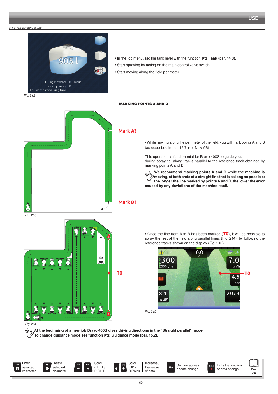 Mark a? mark b | ARAG Bravo 400S Crop sprayer User Manual | Page 60 / 112