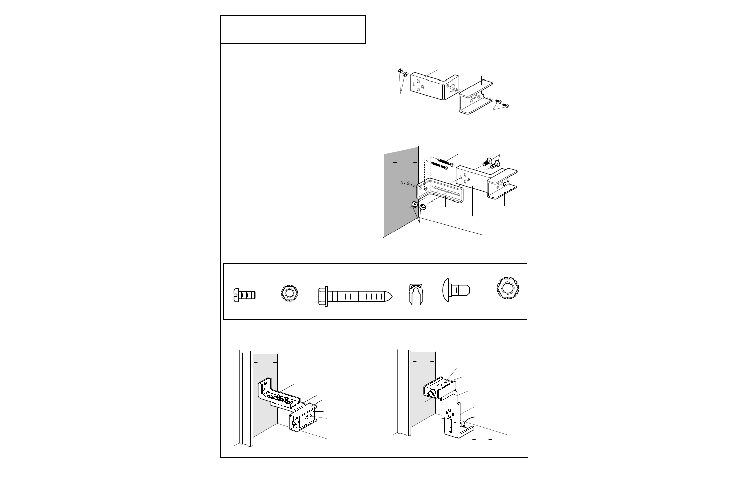 10) install the safety reversing sensor, Installation step 10, Install the safety reversing sensor | Figure 2 figure 3 figure 4 figure 5, 22 hardware shown actual size | Chamberlain 5100-2K User Manual | Page 22 / 40