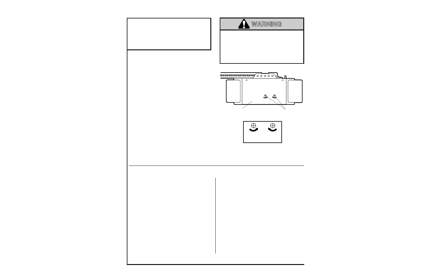 Adjustment section, 1) adjust the up and down limits, Warning | Adjustment step 1, Adjust the up and down limits, How and when to adjust the limits | Chamberlain 5100-2K User Manual | Page 28 / 40