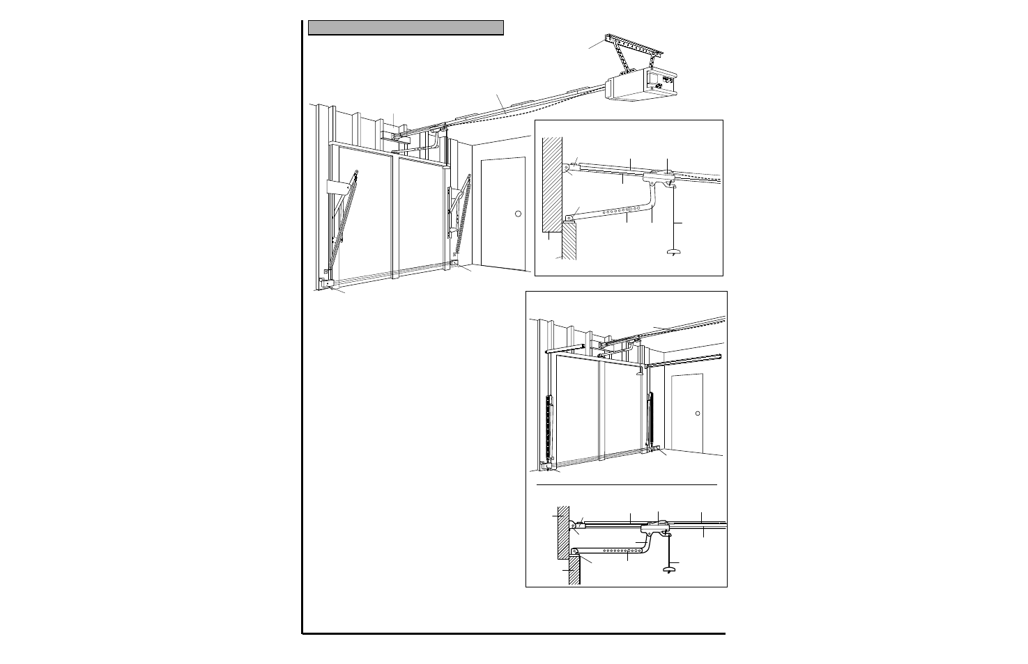 One-piece door installation, One-piece door with track, One-piece door without track | Closed position | Chamberlain 5100-2K User Manual | Page 5 / 40