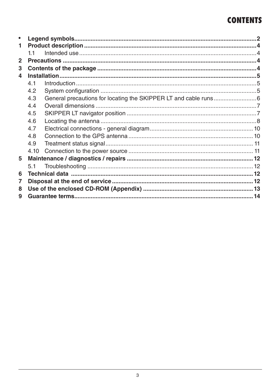 ARAG Skipper LT - Satellite Navigator User Manual | Page 3 / 16