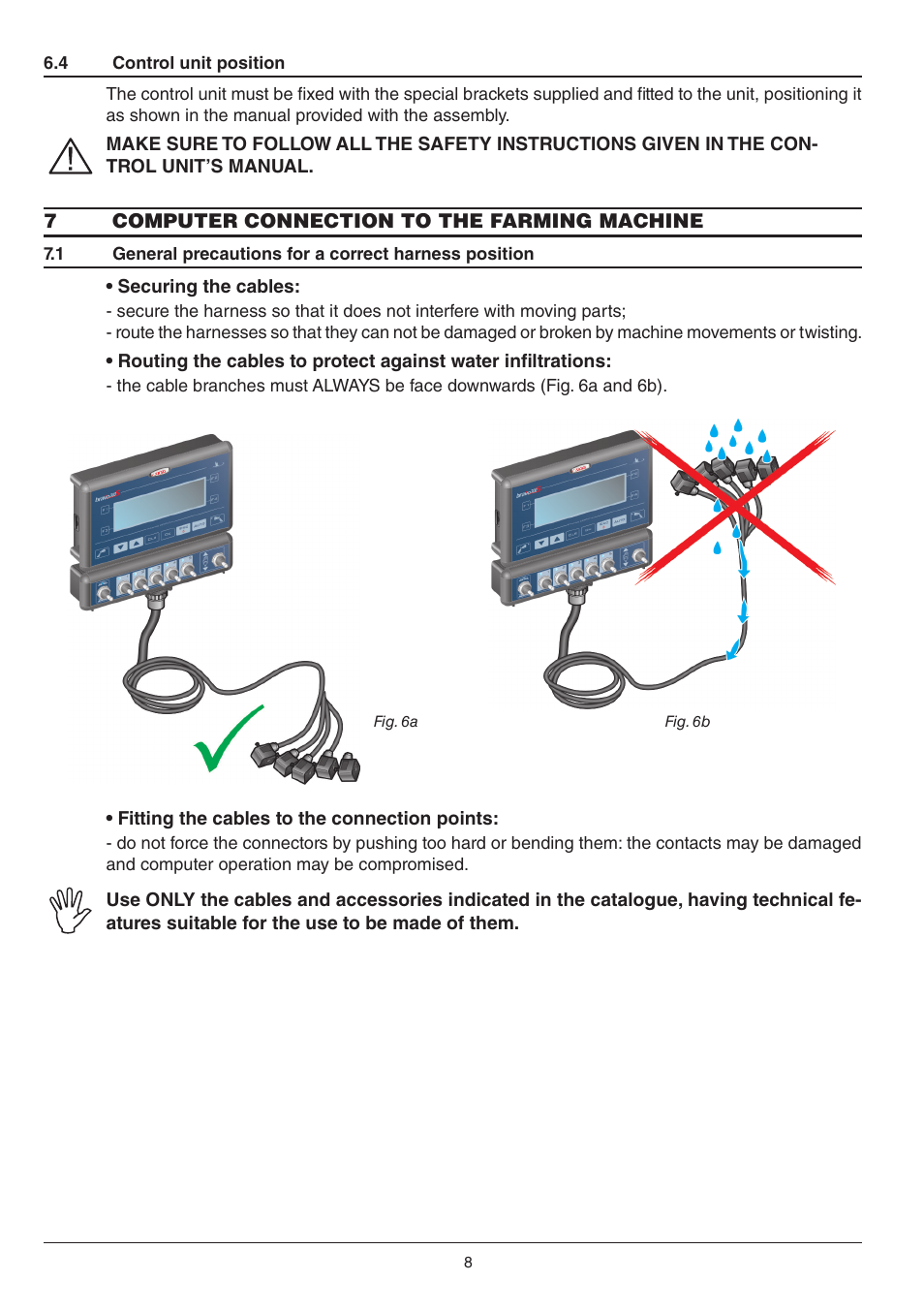 ARAG Bravo 300s series computers crop spraying - Direct connection - INSTALLATION User Manual | Page 8 / 20