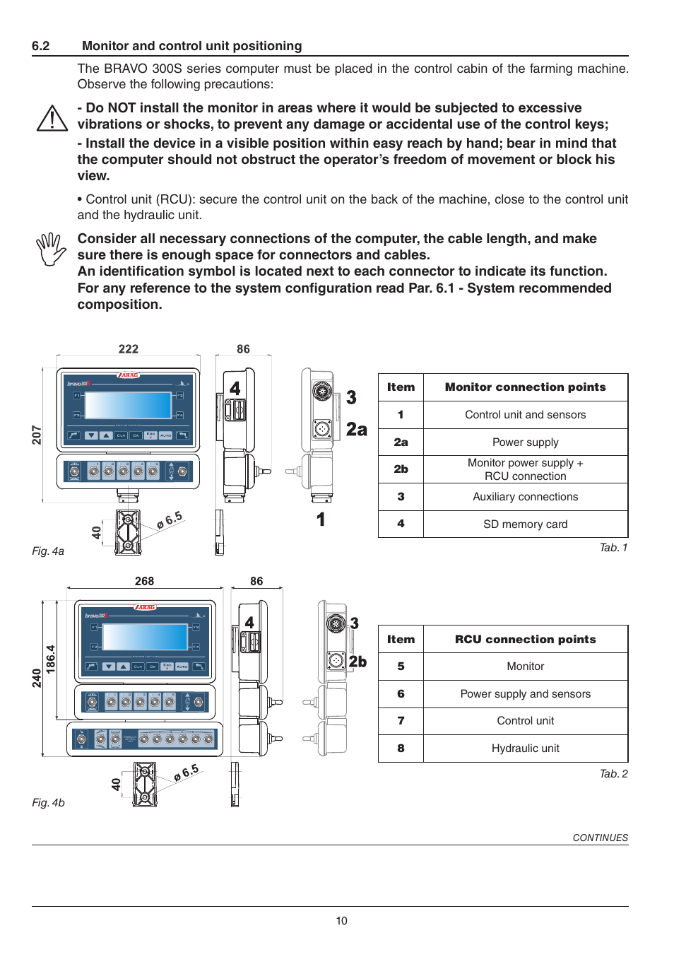 ARAG BRAVO 300S - Multi-row crop sprayers, Direct connection / RCU Installation - Software ver User Manual | Page 10 / 24