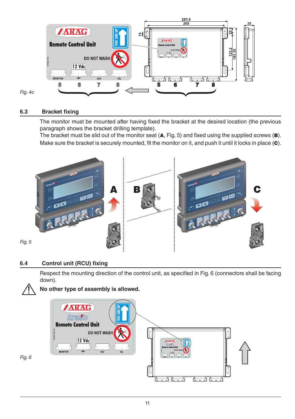 ARAG BRAVO 300S - Multi-row crop sprayers, Direct connection / RCU Installation - Software ver User Manual | Page 11 / 24