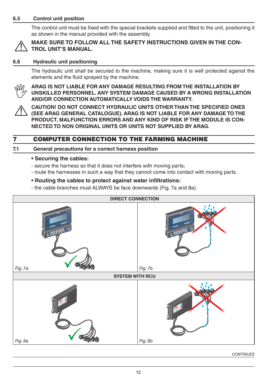 ARAG BRAVO 300S - Multi-row crop sprayers, Direct connection / RCU Installation - Software ver User Manual | Page 12 / 24