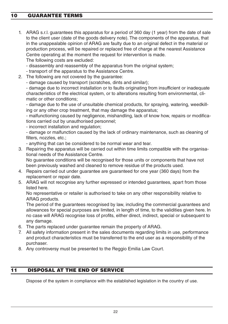ARAG BRAVO 300S - Multi-row crop sprayers, Direct connection / RCU Installation - Software ver User Manual | Page 22 / 24