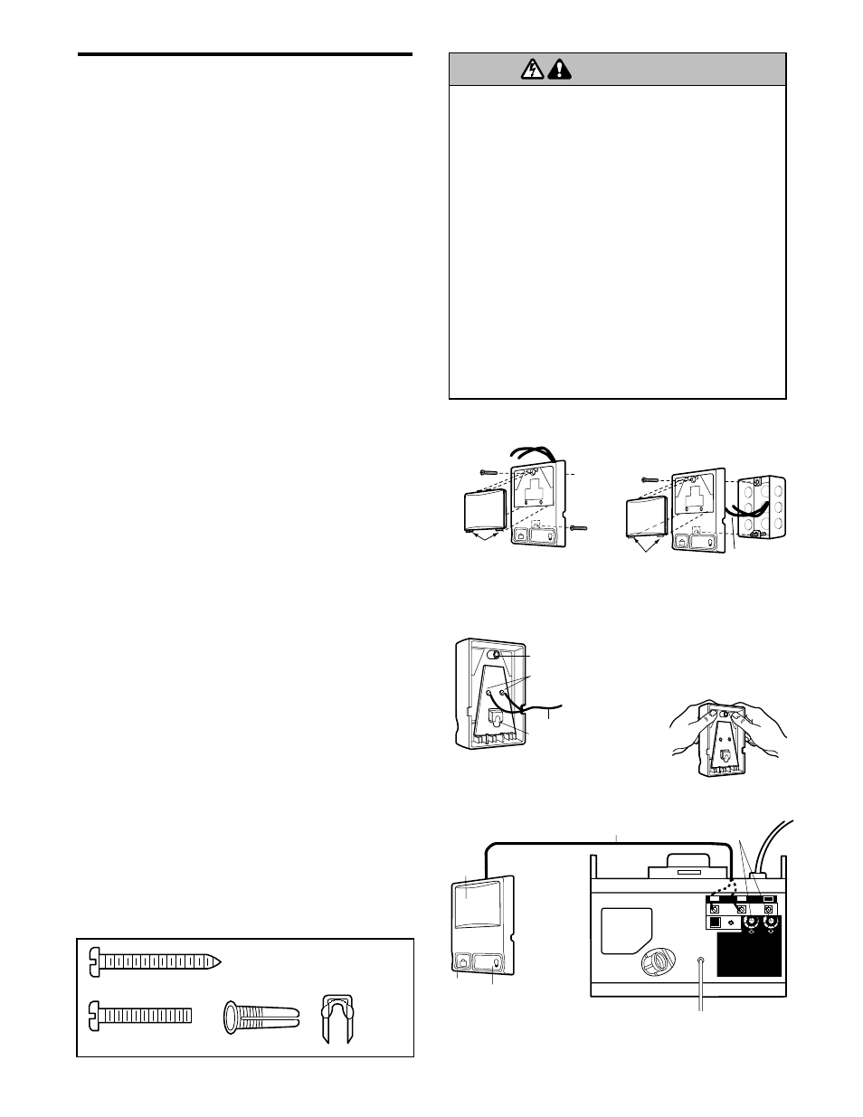 Install door control panel, Warning, Installation step 6 | Install the door control | Chamberlain POWER DRIVE PD600 User Manual | Page 18 / 40